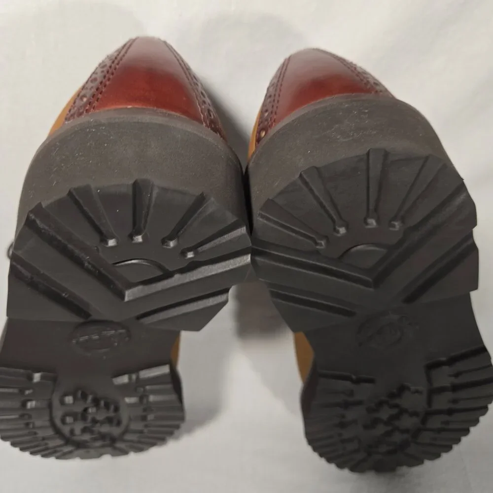 RARE Vintage 1985 TOMMY HILFIGUER Old Stock Brown Leather Oxford Shoes Men's 12M